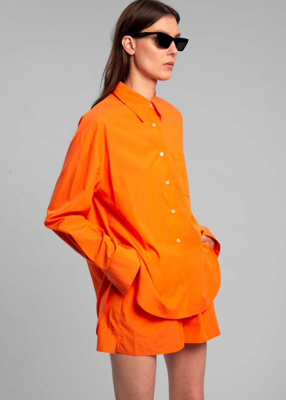 Lui Cotton Shirt - Tangerine