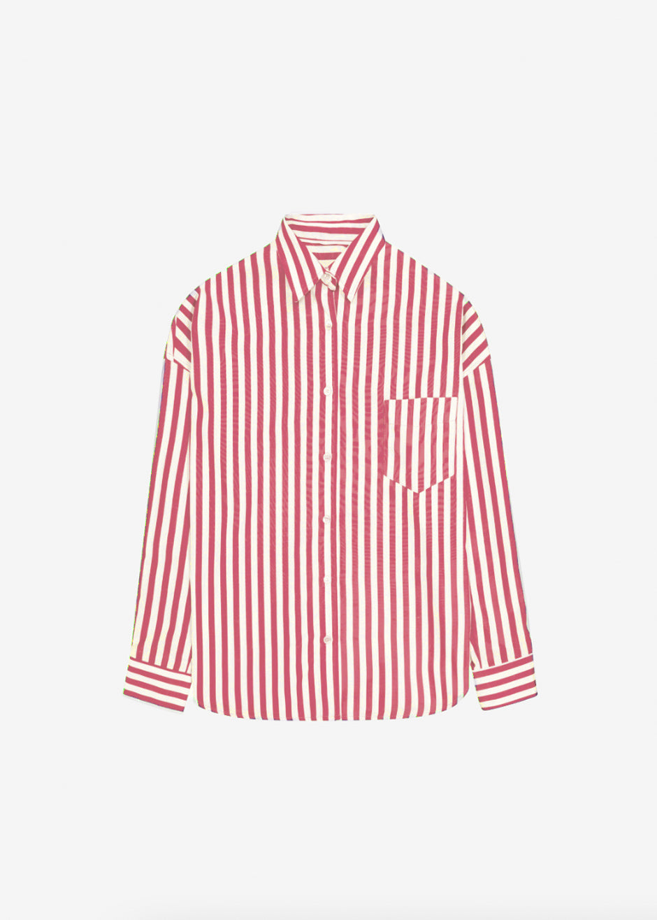 Lui Stripe Shirt - Red - 5