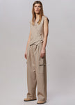 Maesa Cargo Pants - Taupe Melange Pants The Frankie Shop 