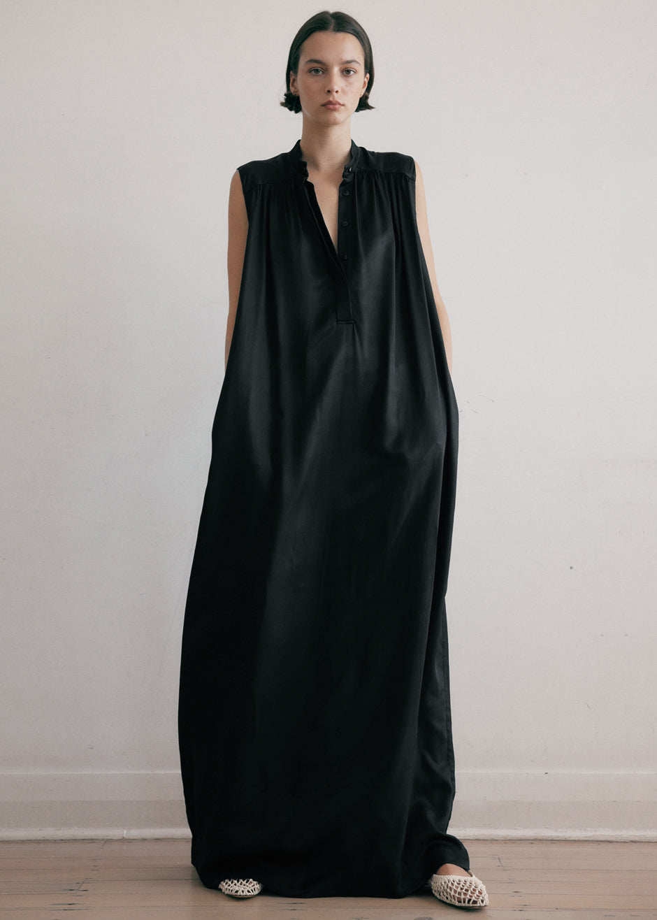 MATIN Sleeveless Button-up Dress - Black - 7