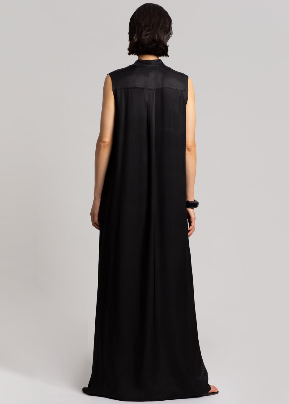 MATIN Sleeveless Button-up Dress - Black - 8