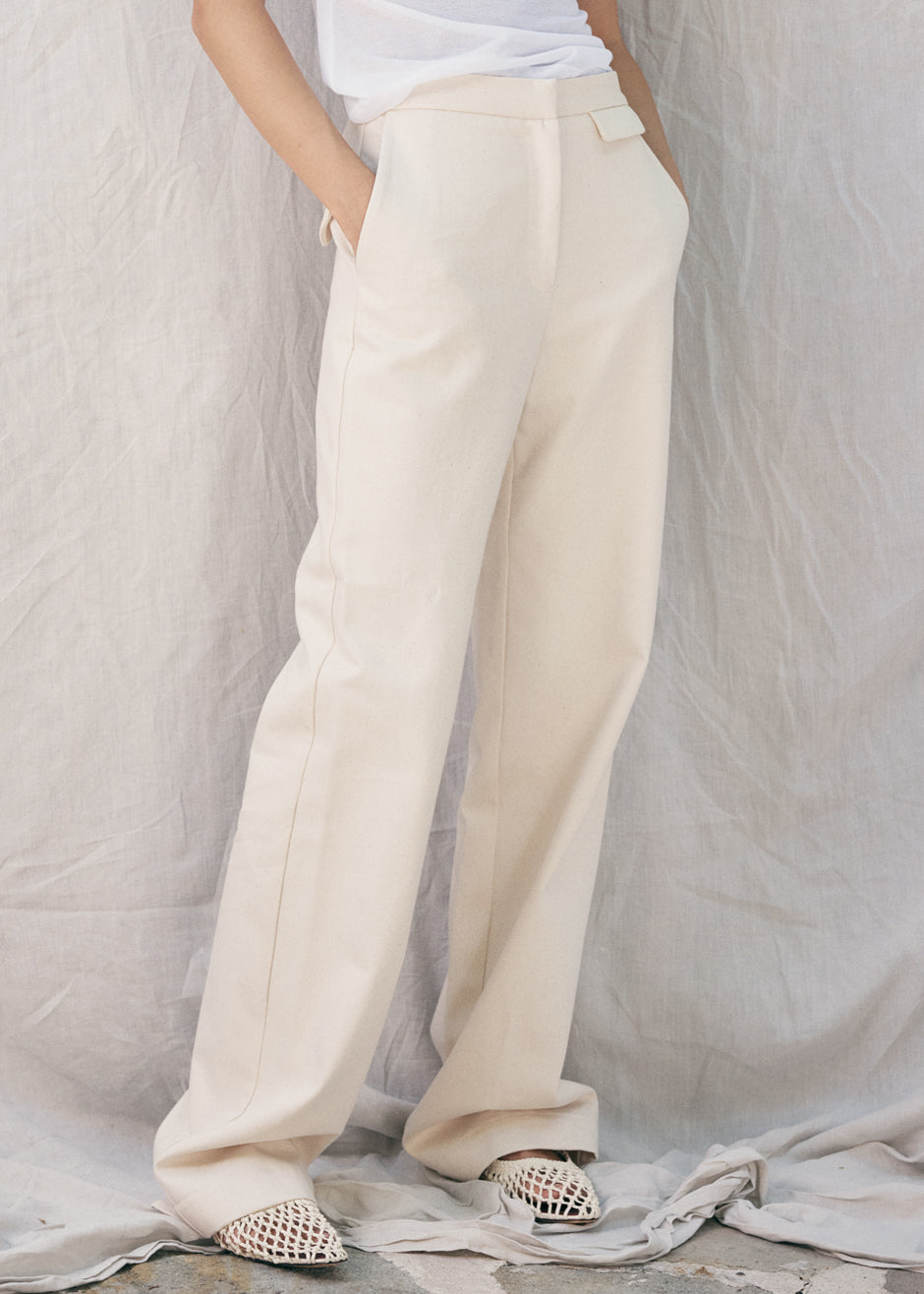 MATIN Slim Pant - Natural – The Frankie Shop