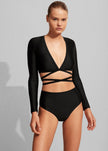 Matteau Wrap Sun Top - Black swimsuit Matteau 