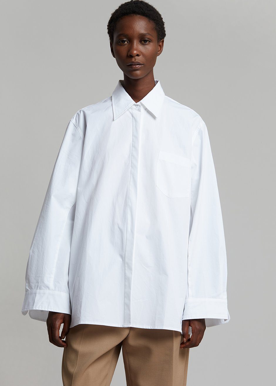 Mayim Oversized Shirt - White - 8