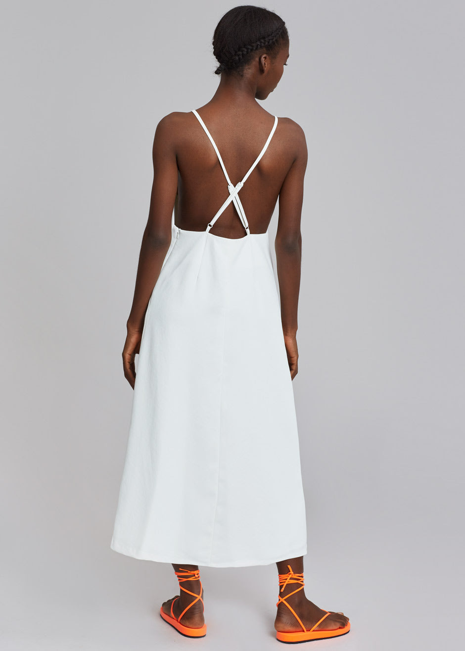 Miwa Midi Dress - White - 1