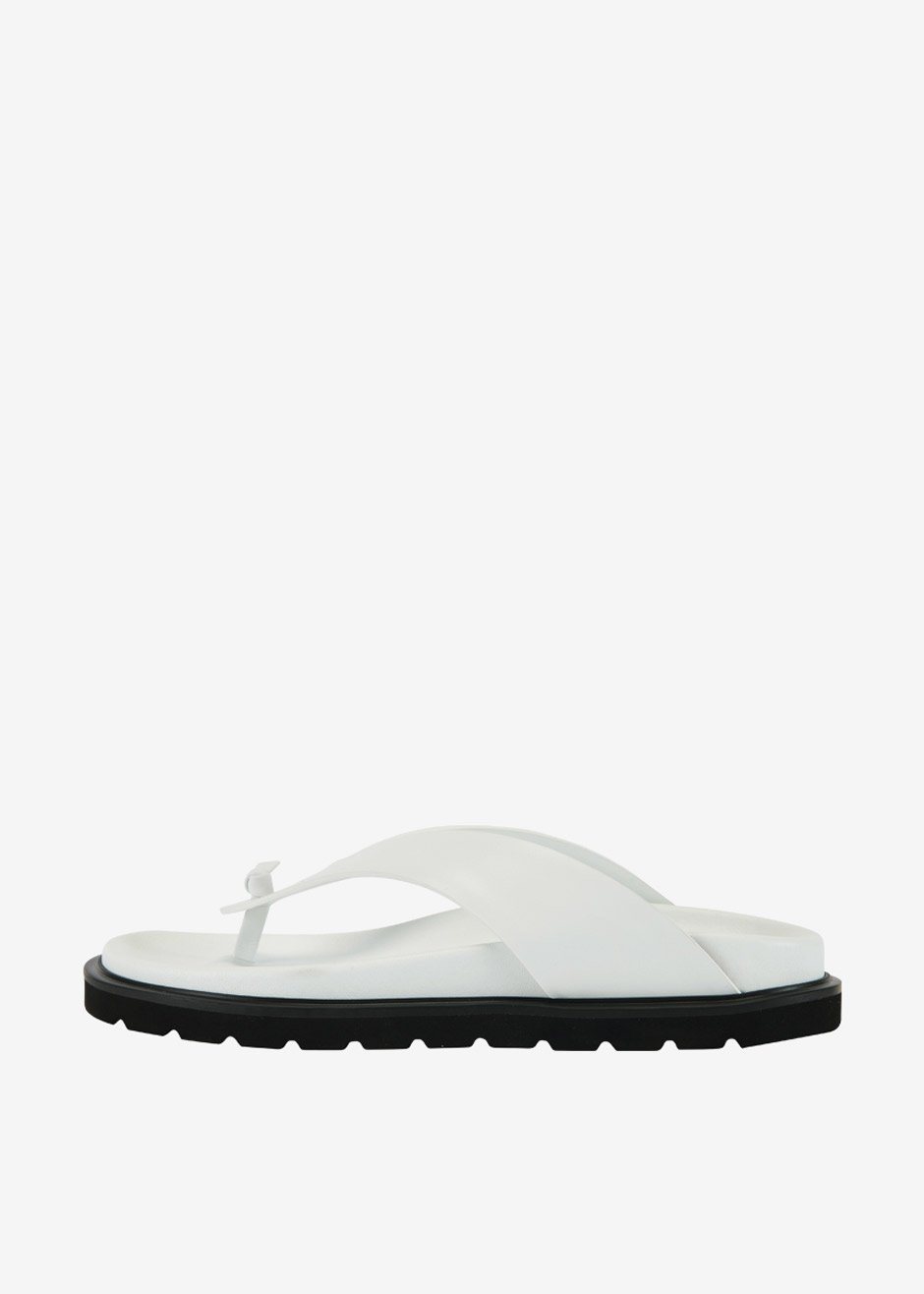 Reike Nen Leather Flip Flop Sandals - White - 3