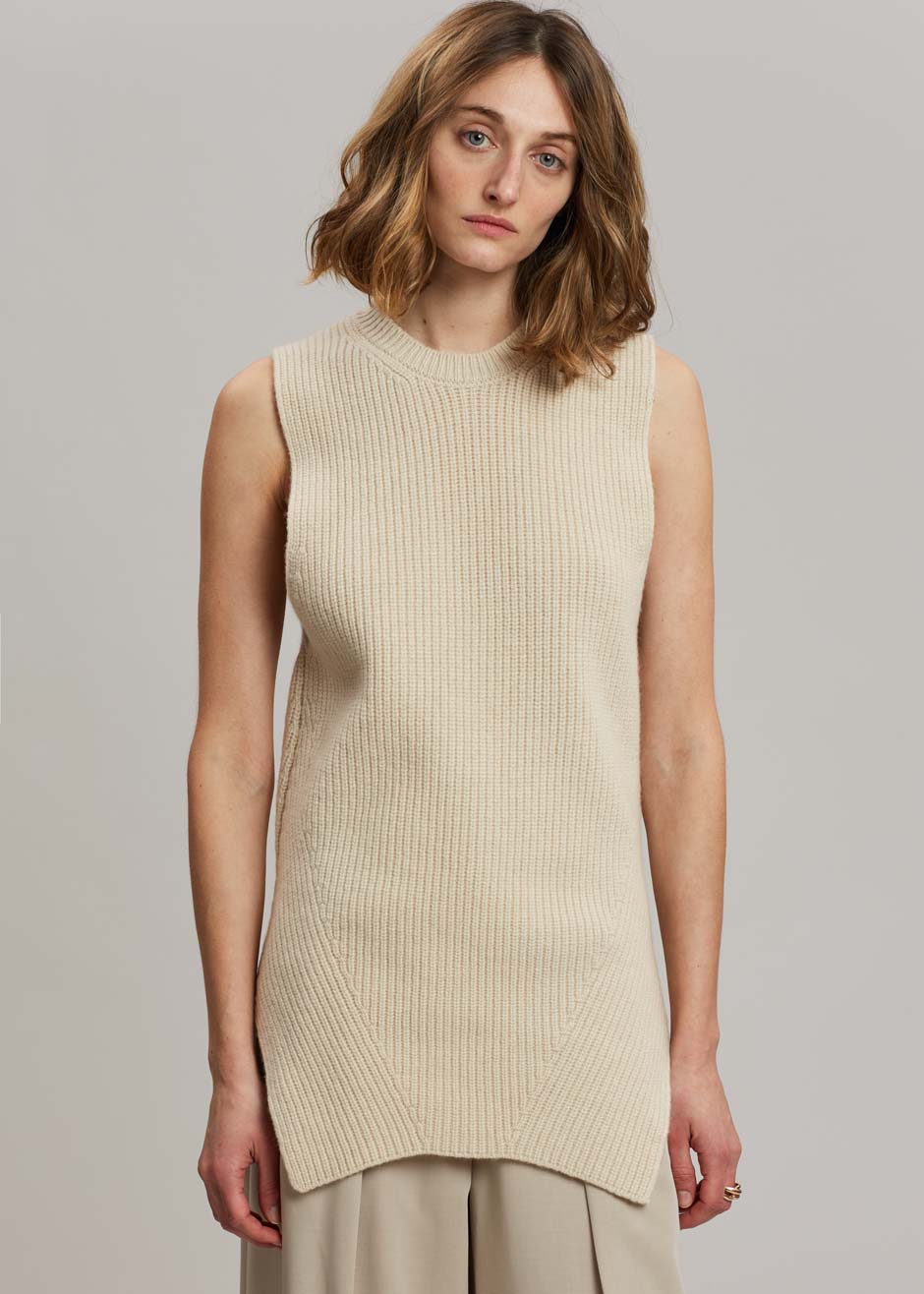 Nanushka Leela Knit Vest - Beige – The Frankie Shop