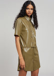 Nanushka Leni Vegan Leather Jumpsuit - Olive Jumpsuit Nanushka 