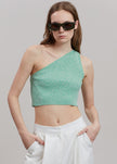 Naur One Shoulder Top - Green Top Cafe Noir 