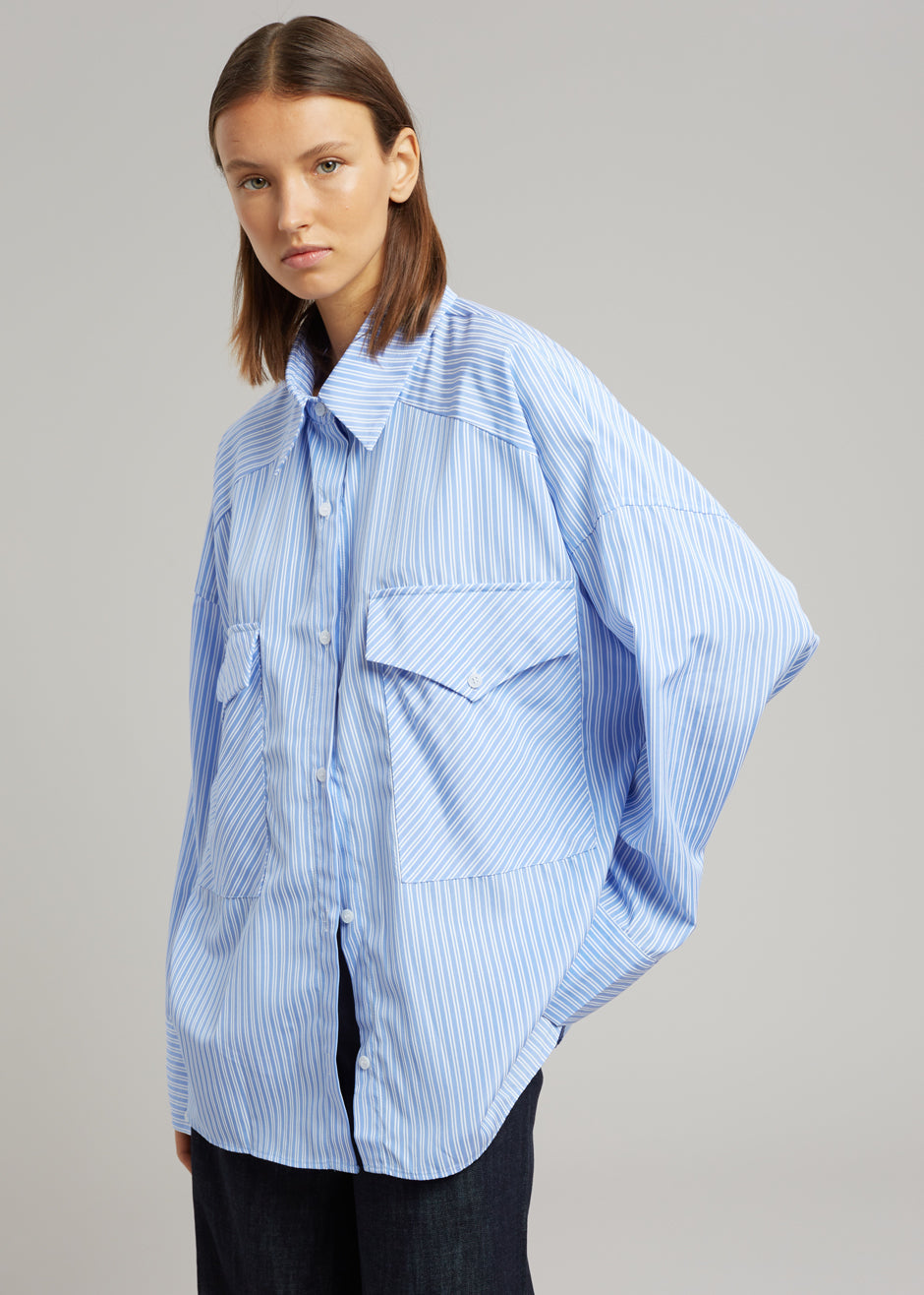 Orson Pocket Shirt - Blue Stripe - 1
