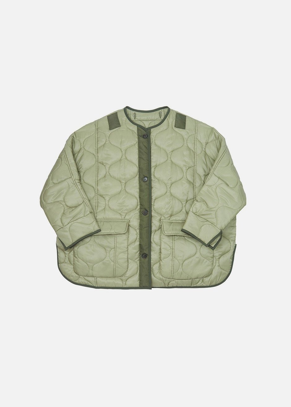 Teddy Quilted Jacket - Moss Green - 9