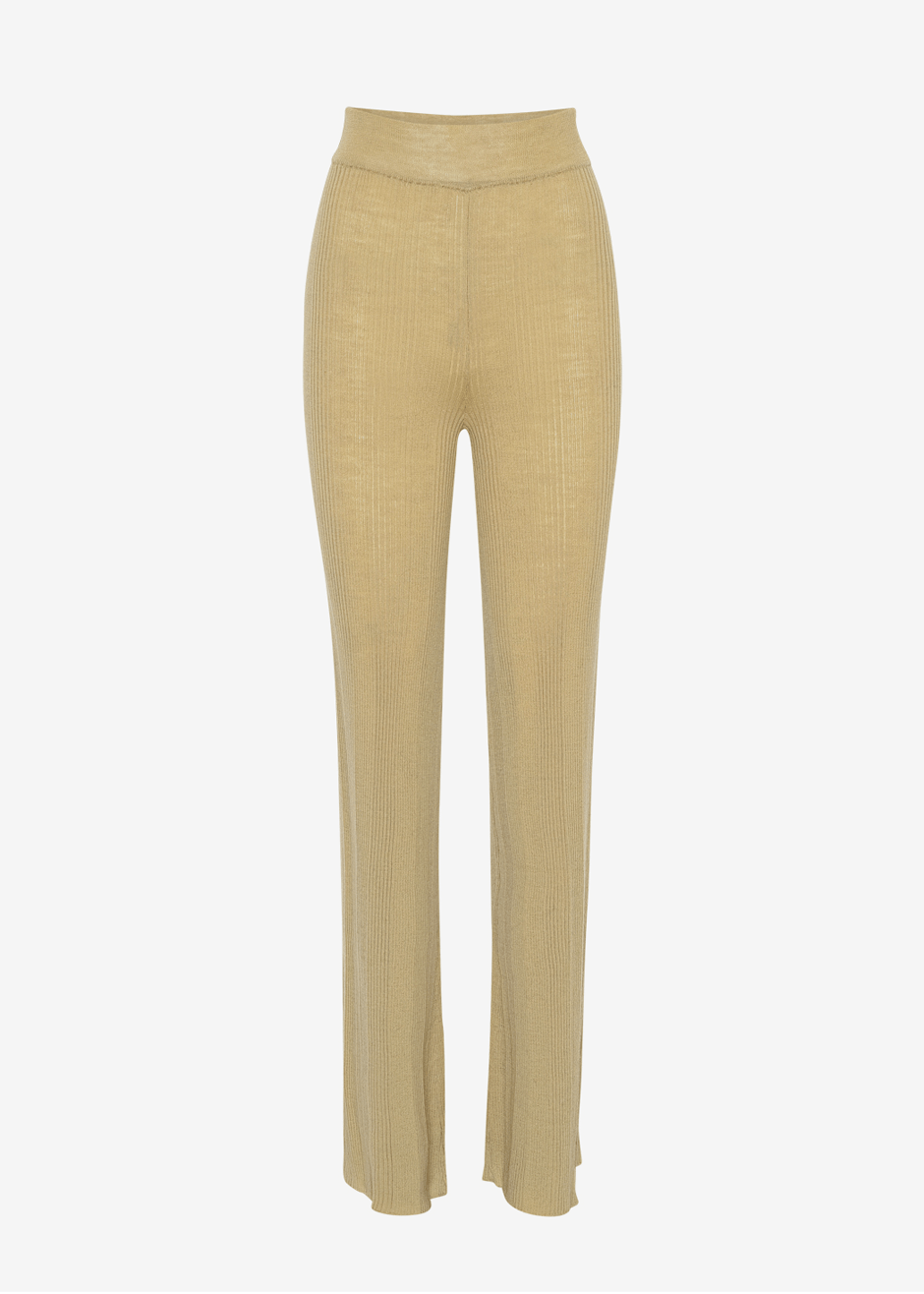 REMAIN Soleima Pants Refined Merino Wool - Sage Green - 14