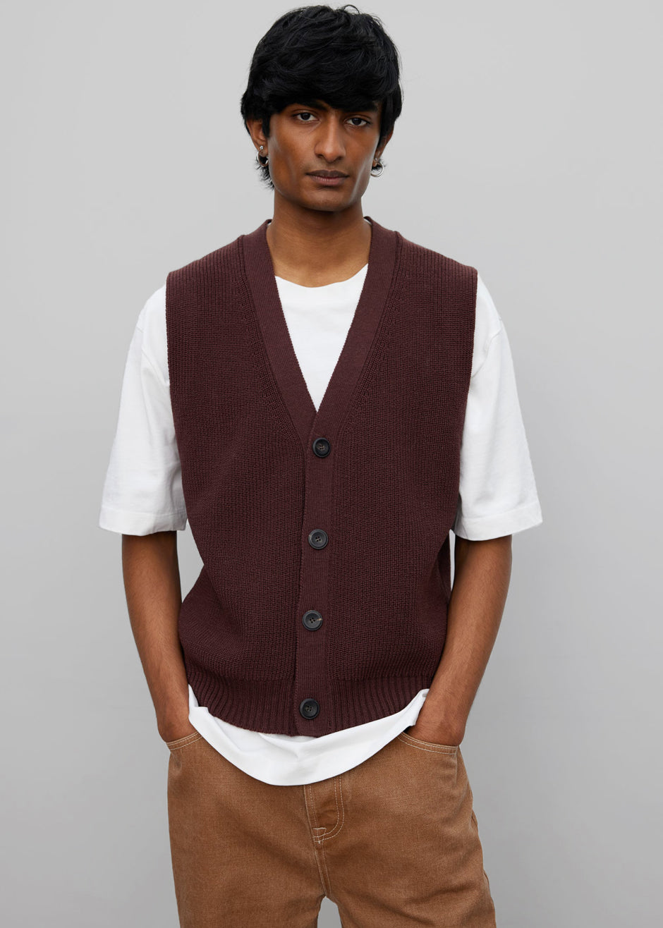 Róhe Max Cardigan - Prugna