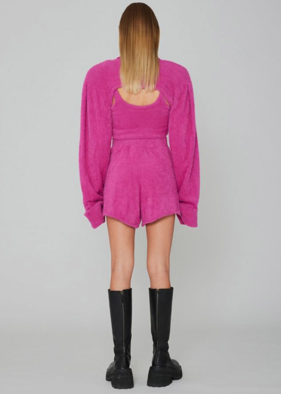 ROTATE Suzi Knit Shorts - Very Berry Pink - 4