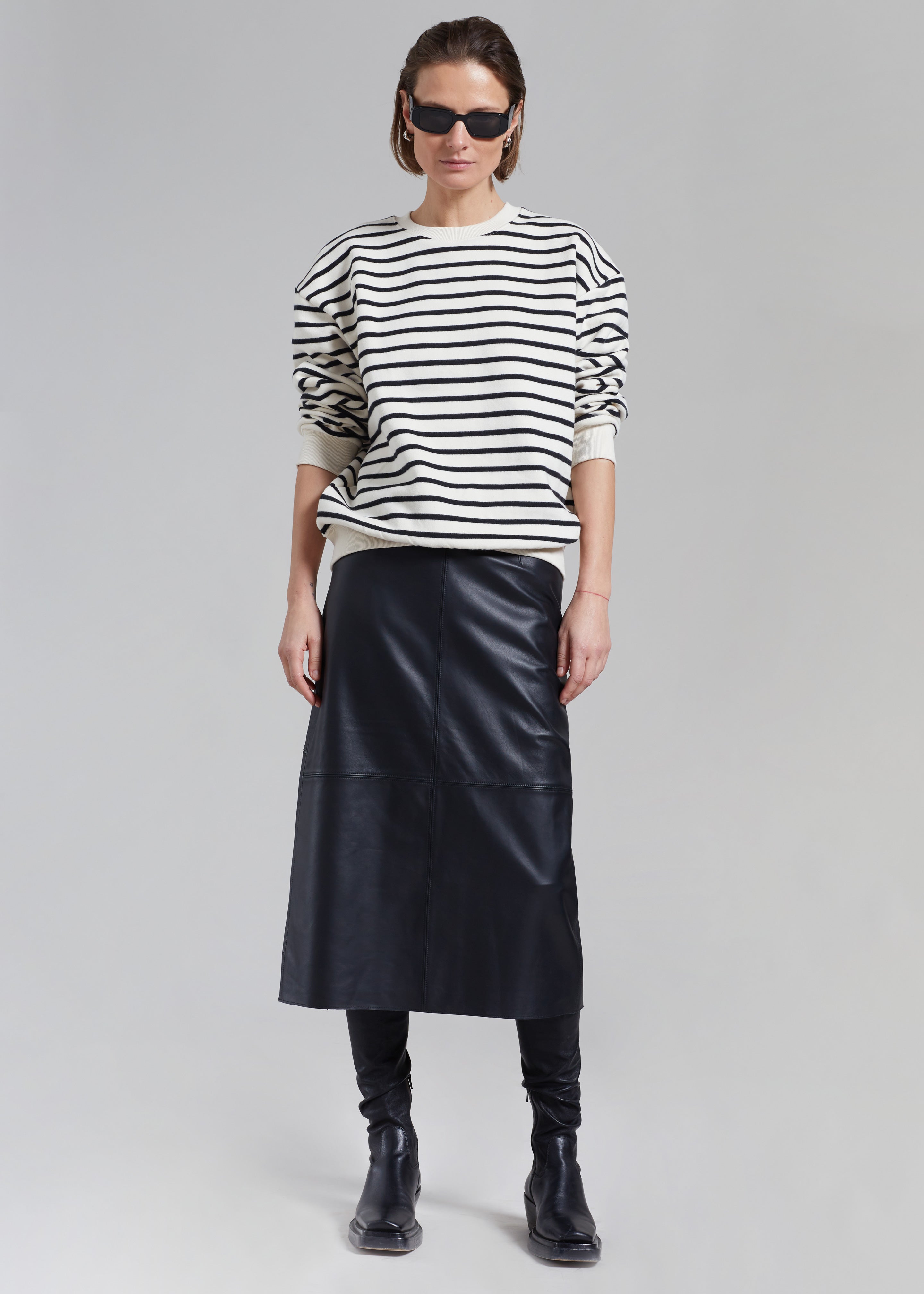 Saint Stripe Sweater - Black/White Stripe - 6