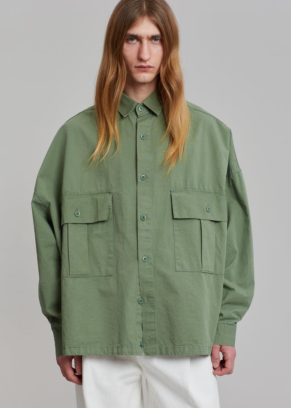 Seb Cargo Shirt - Army Green - 6