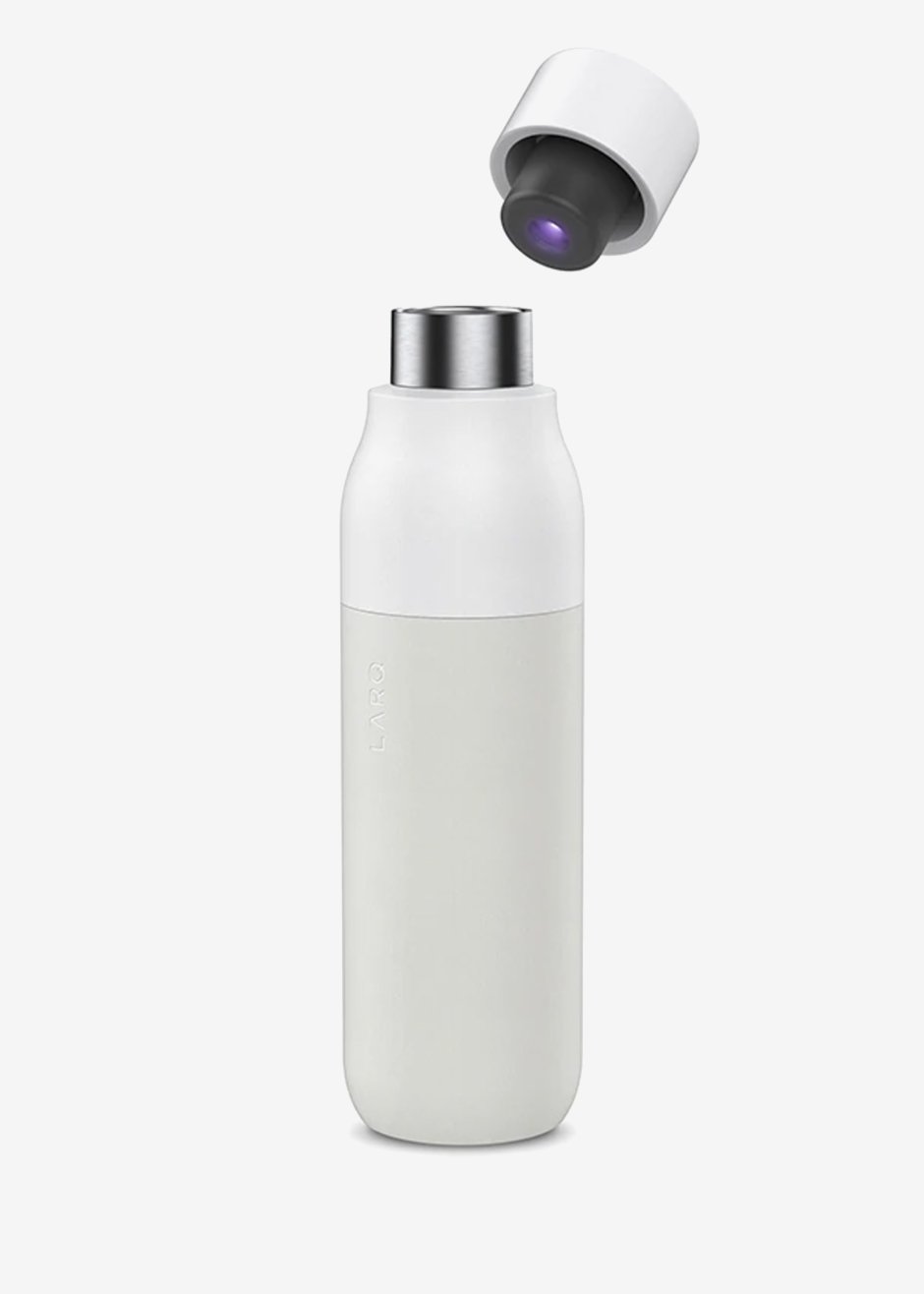 LARQ Water Bottle Twist Top in Granite White, 17 oz | Stainless Steel, Insulated, Double-Wall Vacuum Bottle