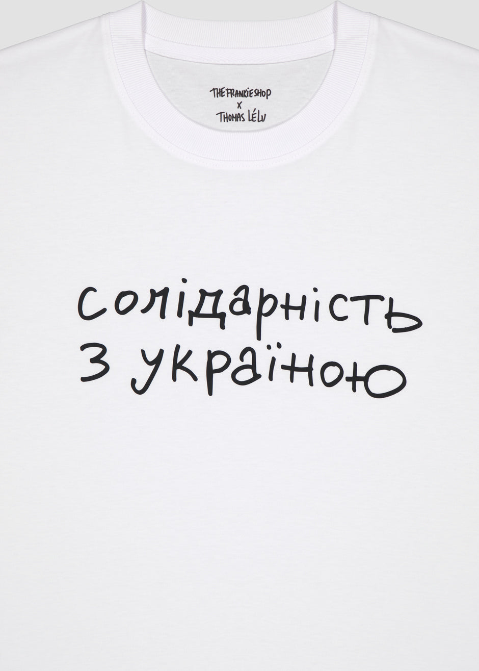 The Frankie Shop x Thomas Lélu Solidarity T-Shirt - White/Black - 16