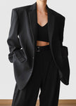 Stevie Oversized Blazer - Black Blazer The Frankie Shop 