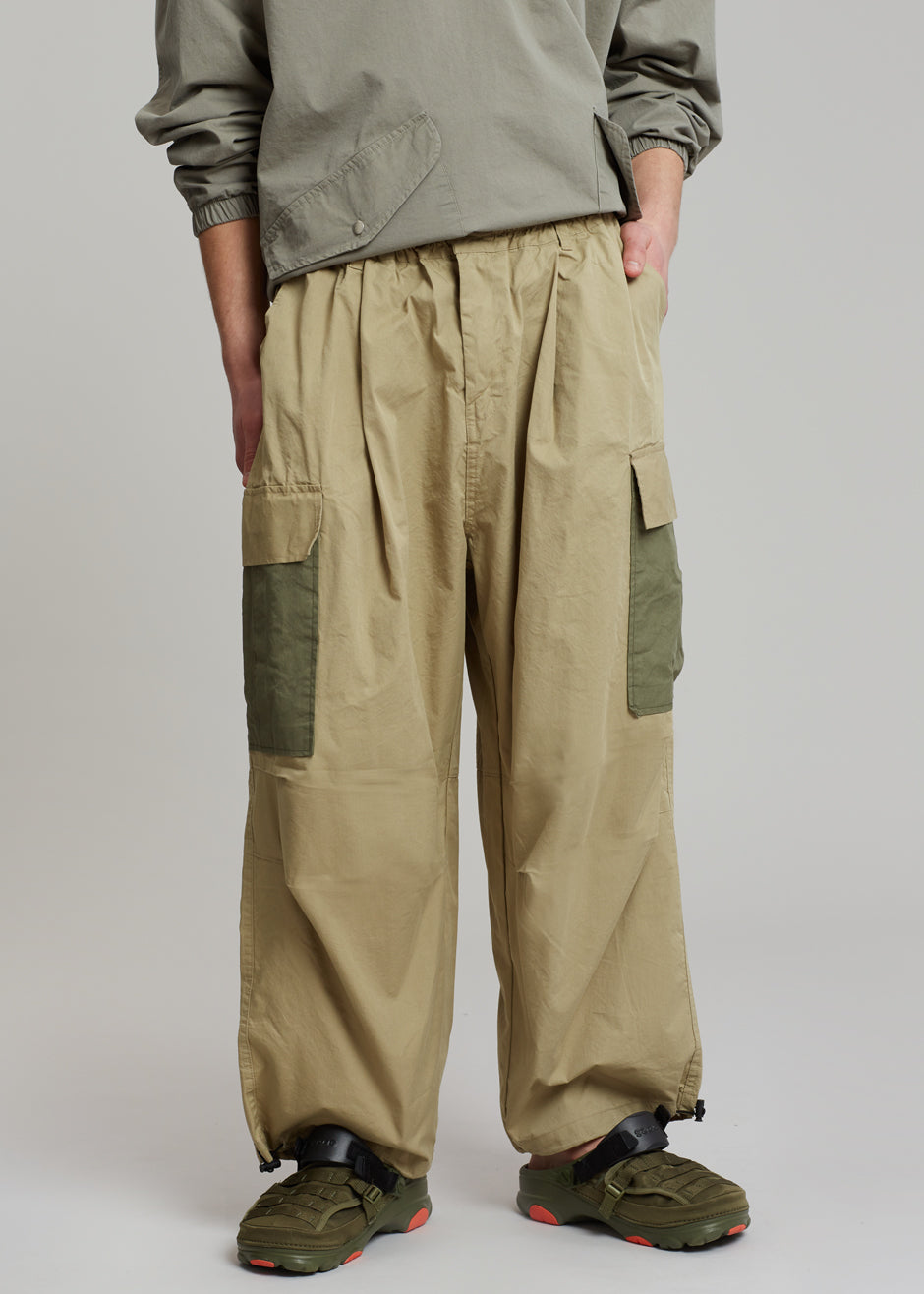 Stu Colorblock Cargo Pants - Beige Combo - 4 - Stu Colorblock Cargo Pants - Beige Combo Pants The Frankie Shop [gender-male]