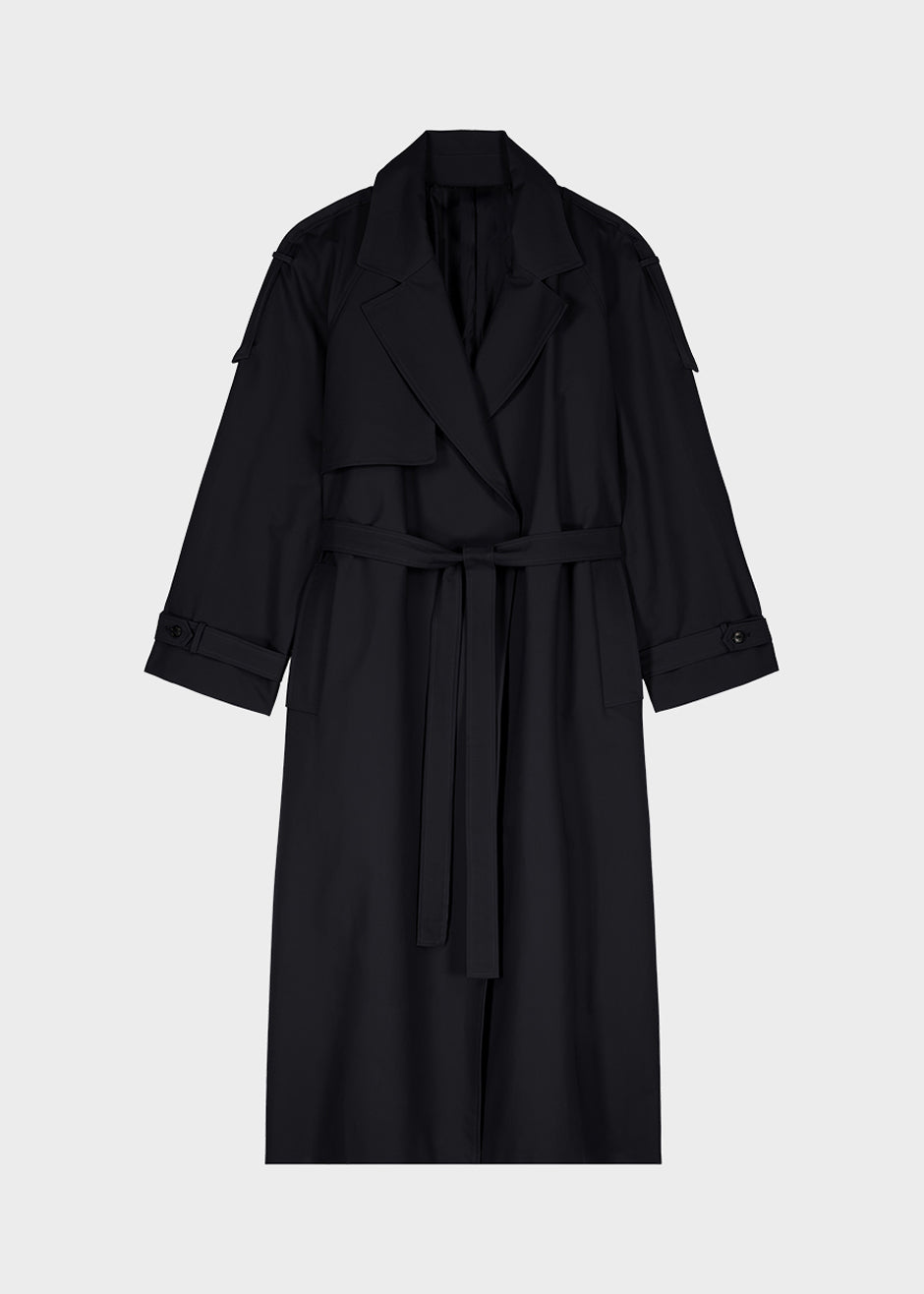 Suzanne Trench Coat - Black - 7