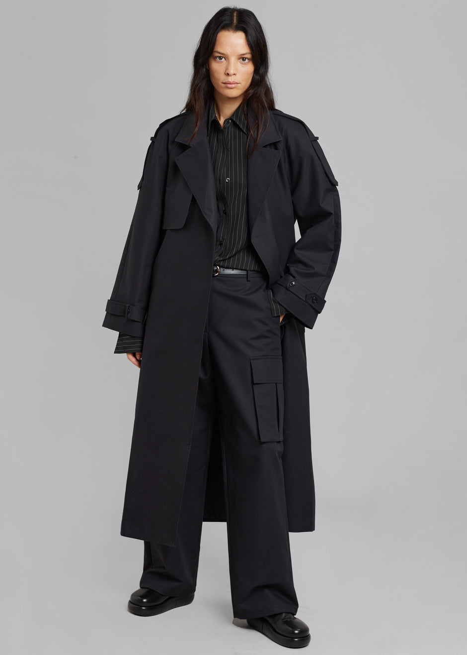 Suzanne Trench Coat - Black - 3