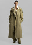 Suzanne Trench Coat - Khaki Coat The Frankie Shop 