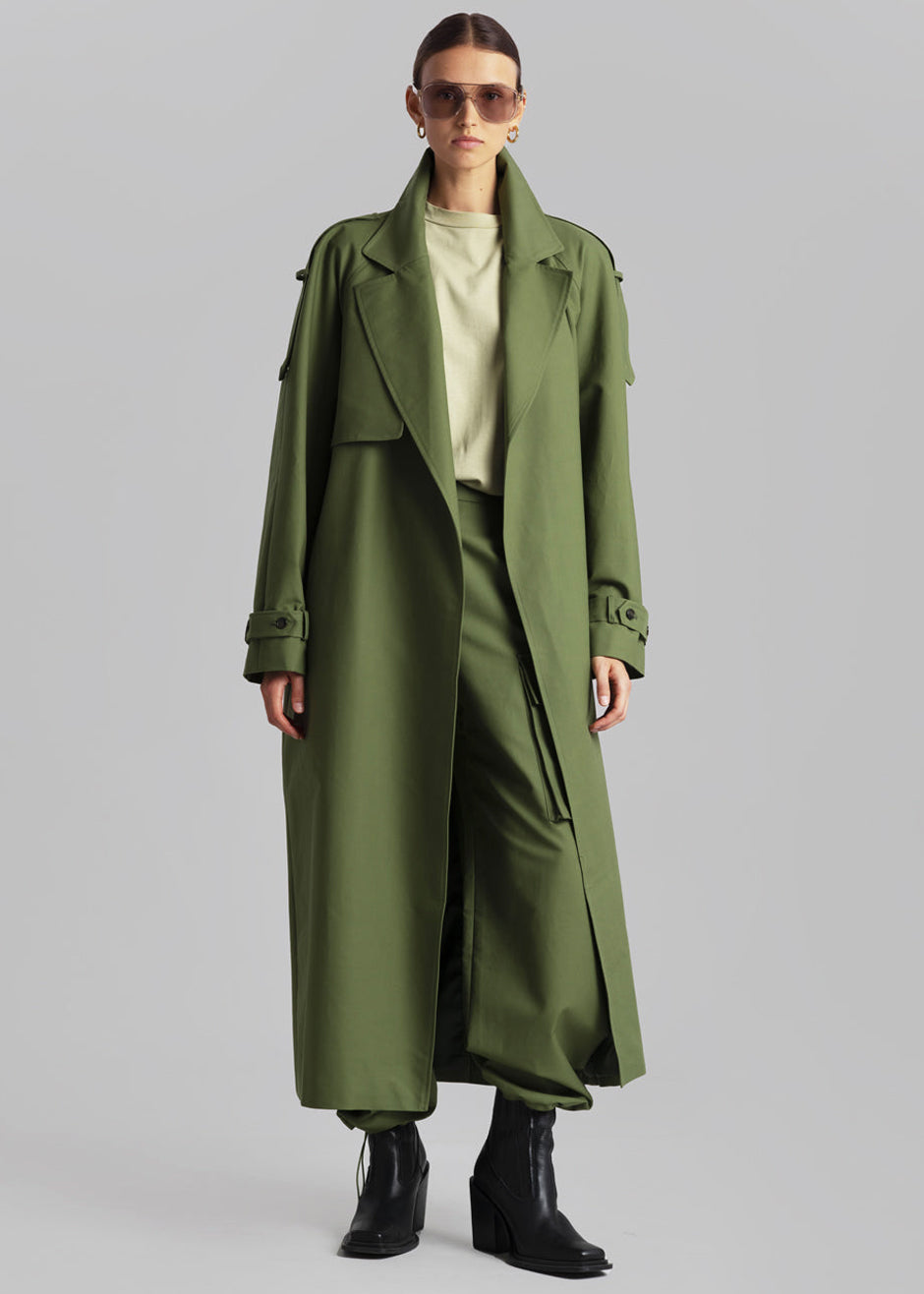 Suzanne Trench Coat - Olive - 5