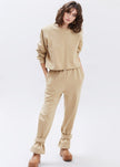 Tab Cuff Sweatpants in Camel Pants The Frankie Shop 