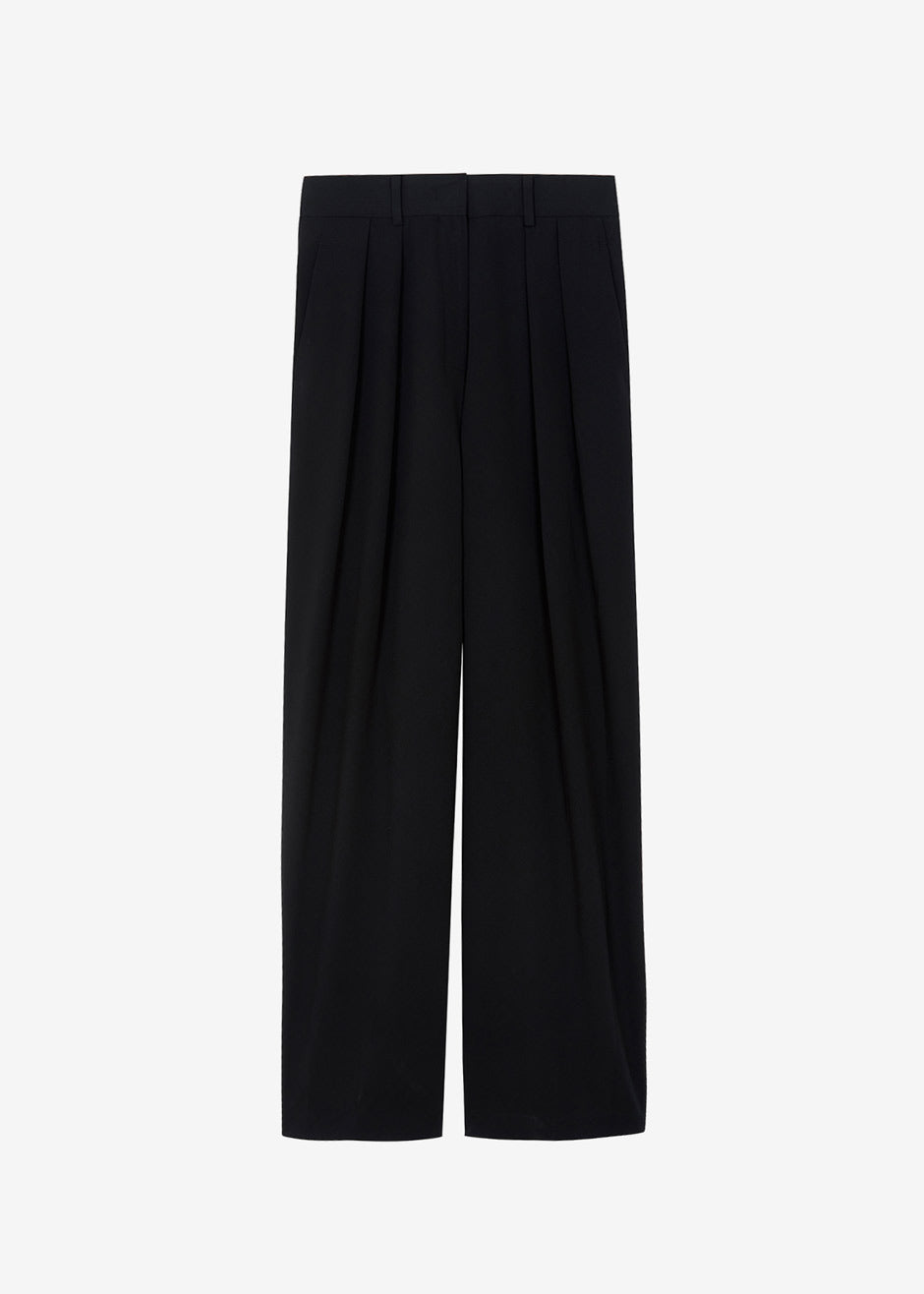 Tansy Pleated Trousers - Black - 13