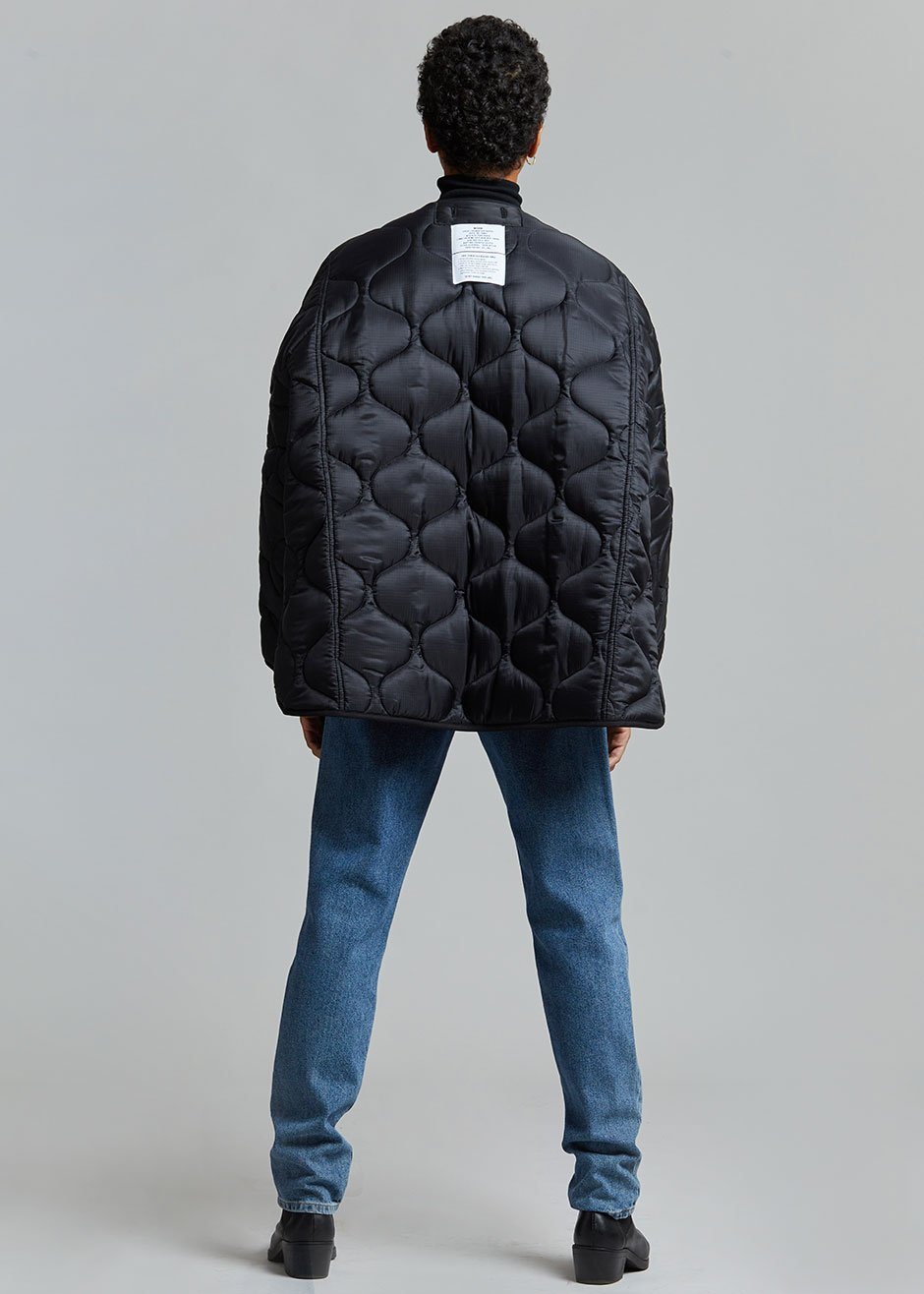 Teddy Quilted Jacket - Black - 6