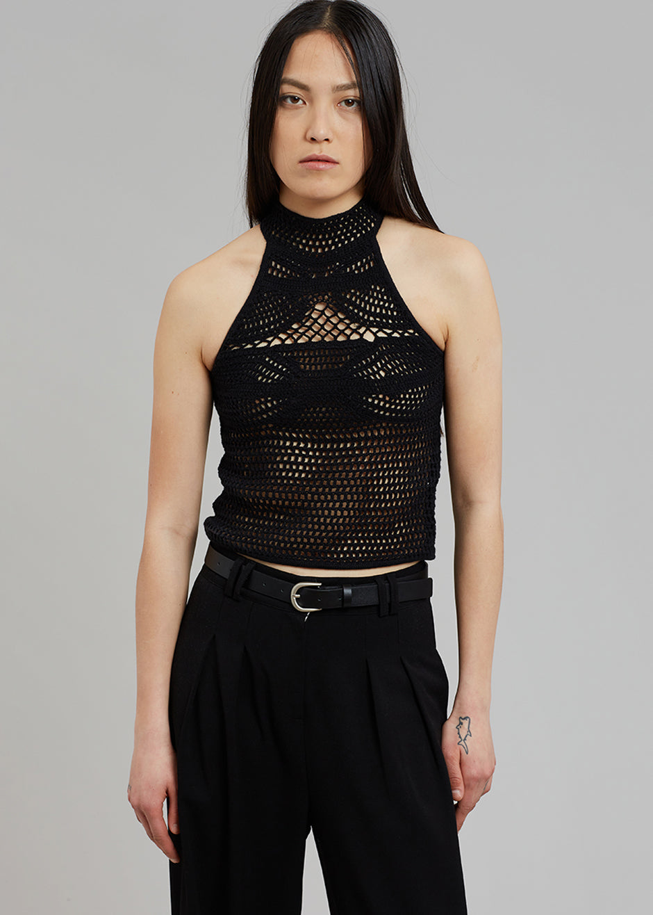 The Garment Egypt Crochet Tank Top - Black - 4