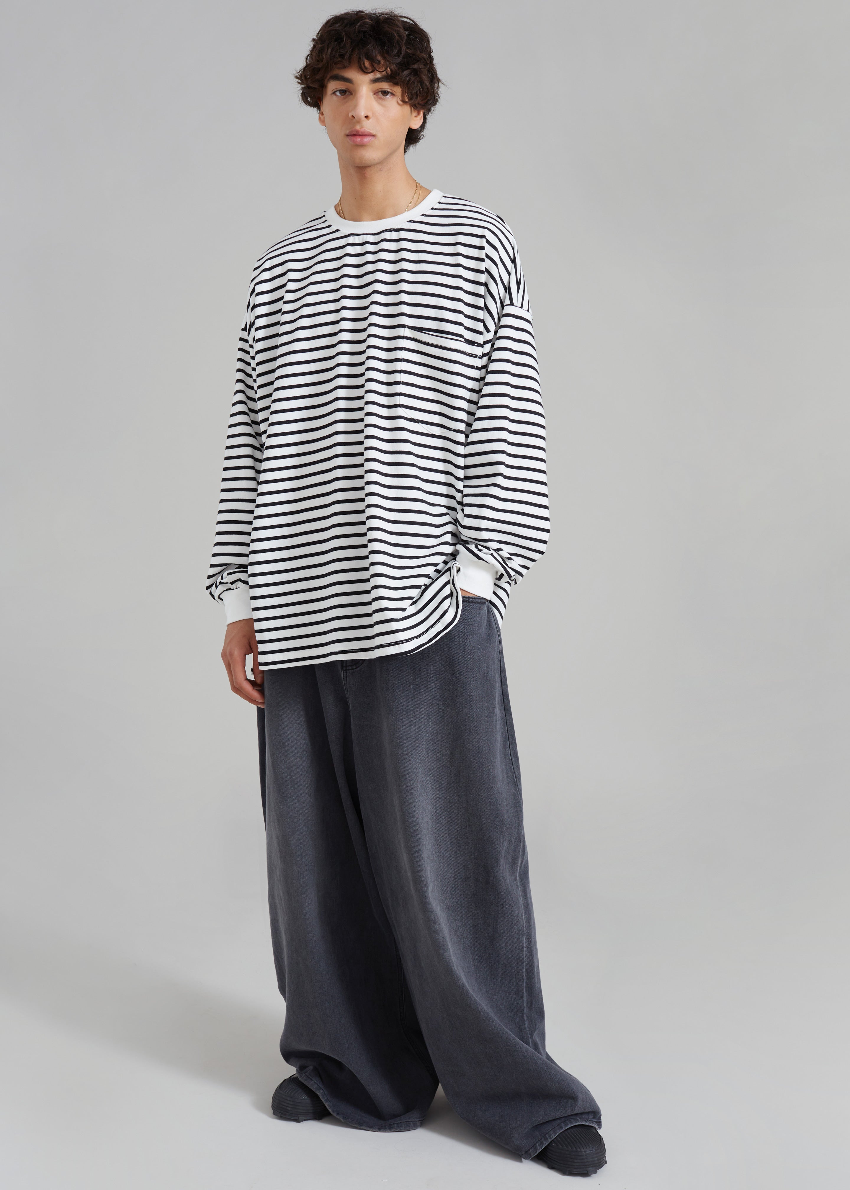 Cody Pocket Tee - Black/White Stripe - 8 - Cody Pocket Tee - Black/White Stripe [gender-male]