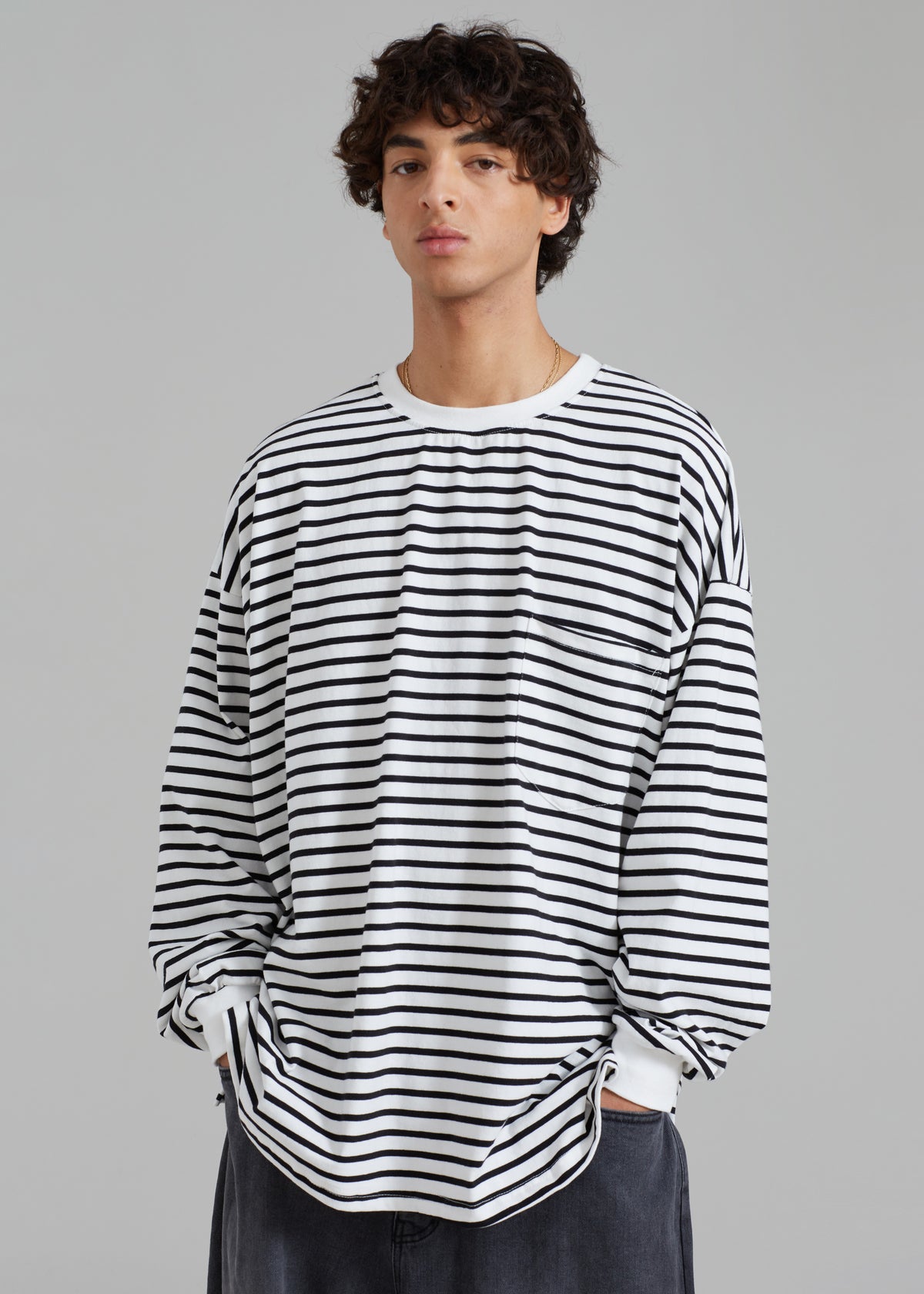 Cody Pocket Tee - Black/White Stripe - 7 - Cody Pocket Tee - Black/White Stripe [gender-male]