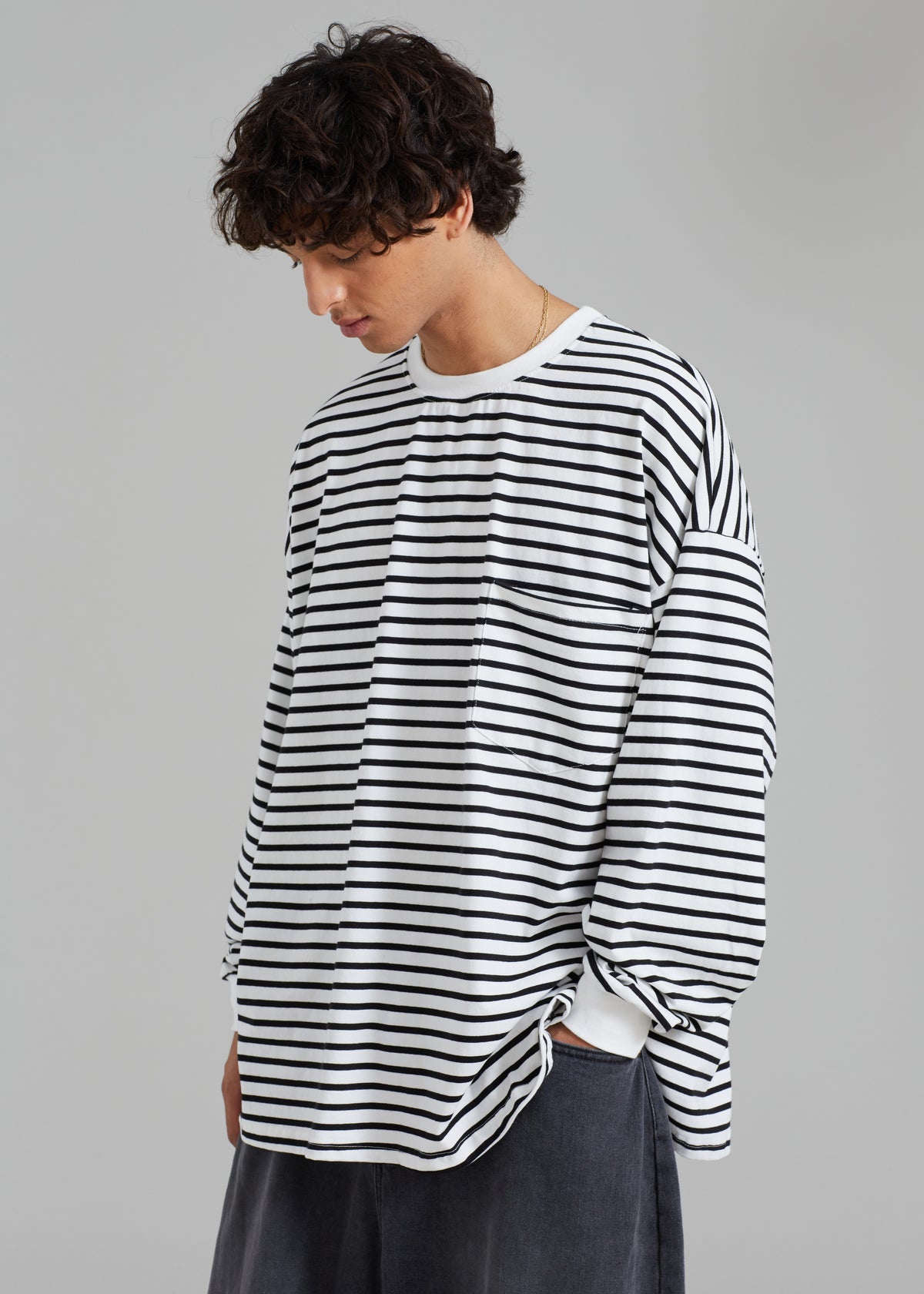 Cody Pocket Tee - Black/White Stripe - 14 - Cody Pocket Tee - Black/White Stripe  [gender-male]
