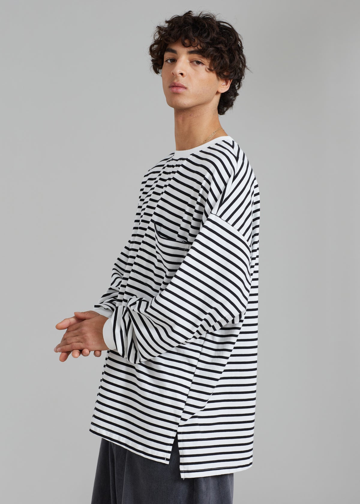 Cody Pocket Tee - Black/White Stripe - 12 - Cody Pocket Tee - Black/White Stripe  [gender-male]
