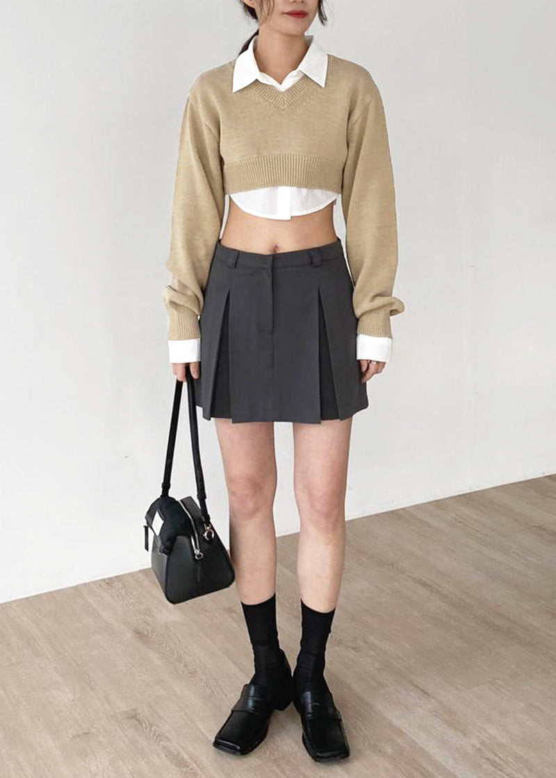 Titou Cropped Sweater - Taupe - 6