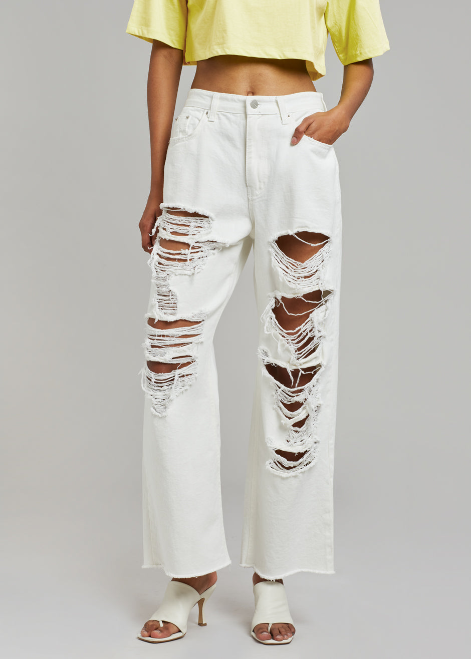 Tory Ripped Jeans - White - 3