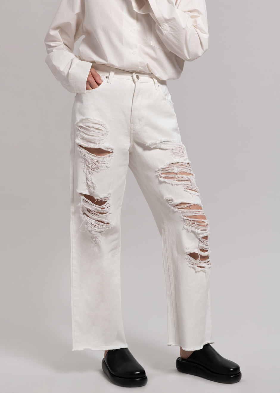 Tory Ripped Jeans - White - 2