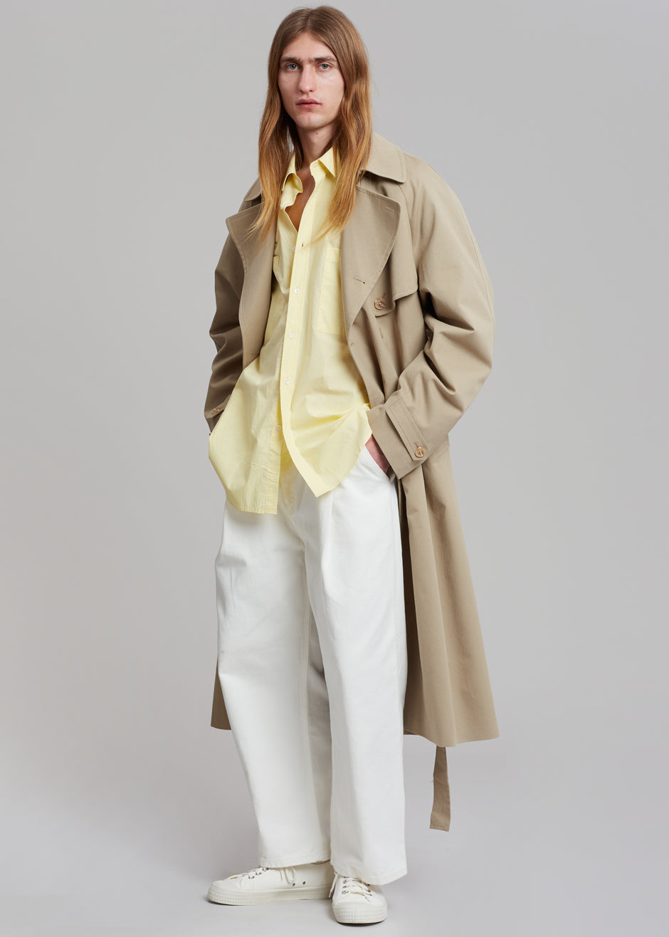 Umi Belted Trench Coat - Beige - 12 - Umi Belted Trench Coat - Beige Coat [gender-male]