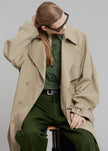 Umi Belted Trench Coat - Beige Coat The Frankie Shop 