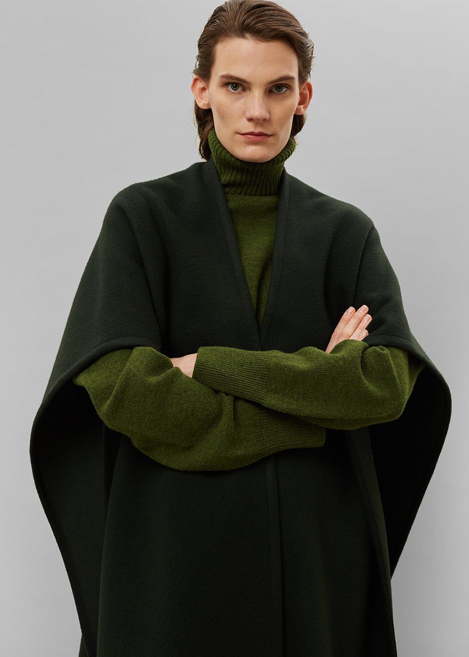 Verina Cape - Forest Green