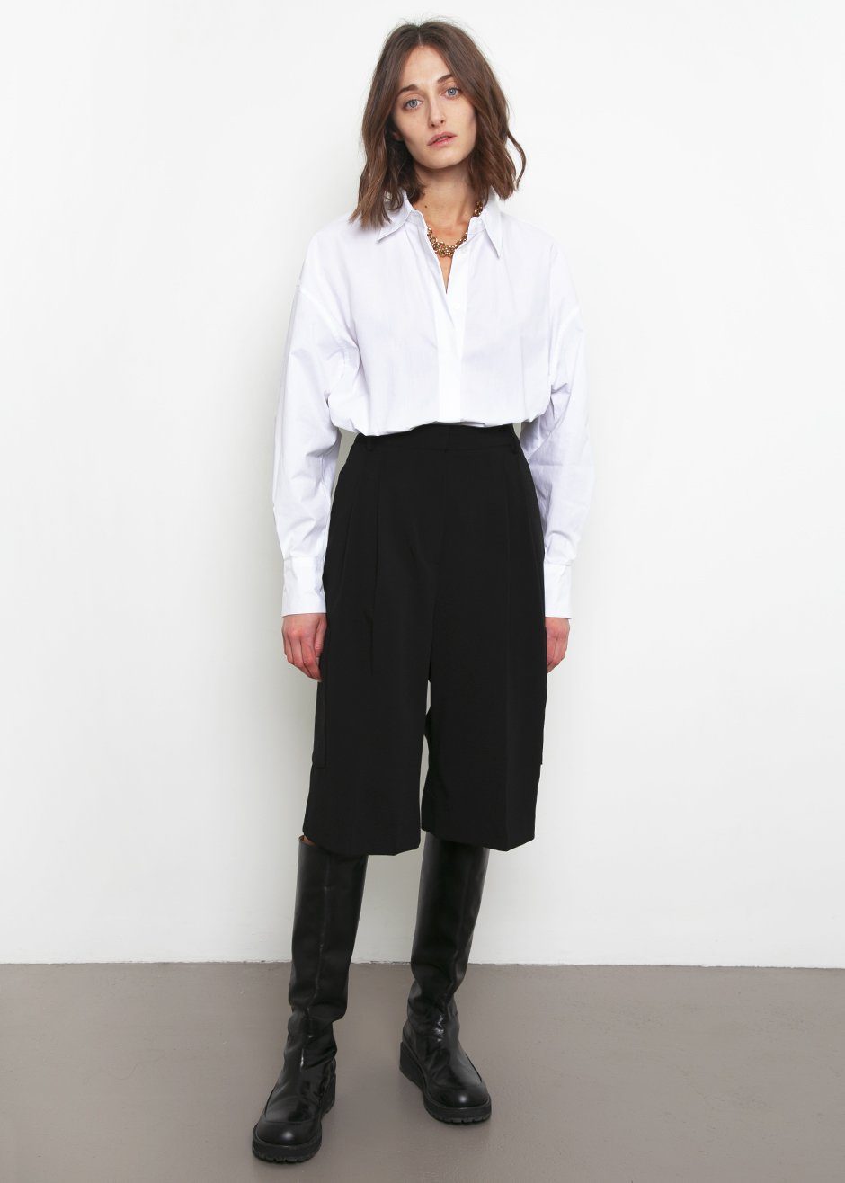 Lakely Oversized Button Down Shirt - White - 4