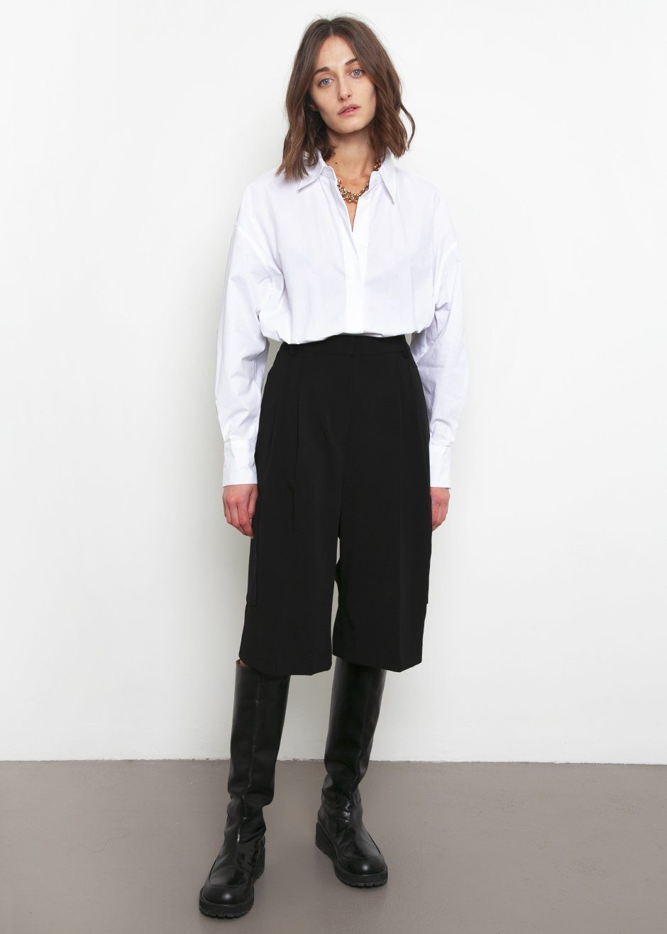 Lakely Oversized Button Down Shirt - White