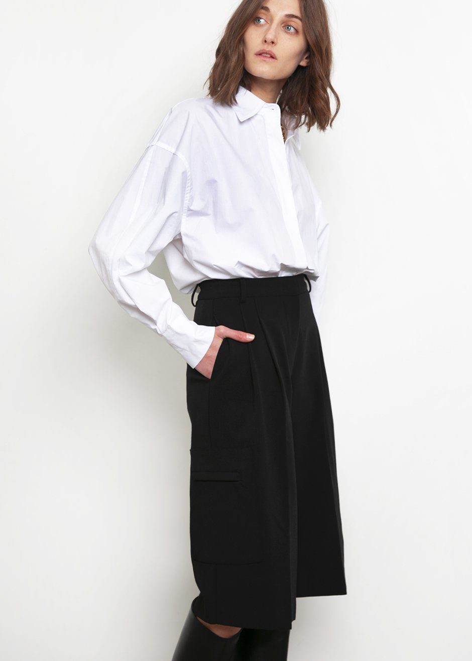 Lakely Oversized Button Down Shirt - White - 6